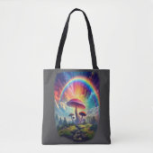 Rainbow Sky Mushroom Canvas tas (Voorkant)