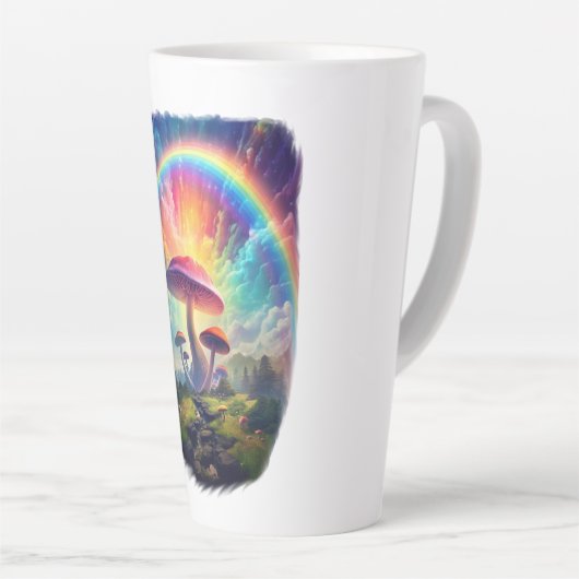 Rainbow Sky Mushroom Latte Mok (Rechterhoek)