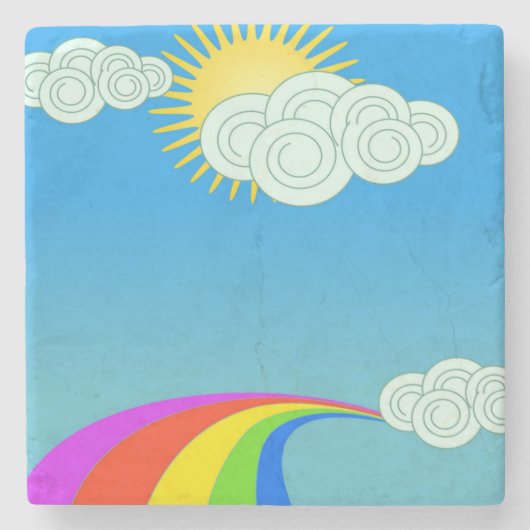 RAINBOW SKY STENEN ONDERZETTER (Voorkant)