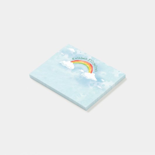 Rainbow Sky toevoegen naam 4x3 Post-it® Notes (Schuin)