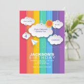 Rainbow Sky-uitnodiging Kaart (Staand voorkant)