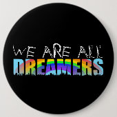 Rainbow Skyline Daca Dreamweaver Black Button (Voorkant)