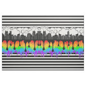 Rainbow Skyline Stof (Fat Quarter)