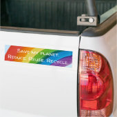 RAINBOW Sla mijn planeet (aanpasbaar) Bumpersticker (Op Truck)