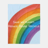 RAINBOW Sla mijn planeet (aanpasbaar) Fleece Deken (Voorkant)
