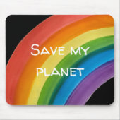 RAINBOW Sla mijn planeet (aanpasbaar) Muismat (Voorkant)