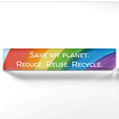 RAINBOW Sla mijn planeet (aanpasbaar) Naambordje (Voorkant)