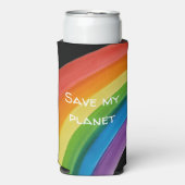 RAINBOW Sla mijn planeet (aanpasbaar) Seltzer Blikjeskoeler (Seltzer Voorkant)