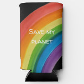 RAINBOW Sla mijn planeet (aanpasbaar) Seltzer Blikjeskoeler (Voorkant)