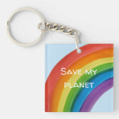 RAINBOW Sla mijn planeet (aanpasbaar) Sleutelhanger (voorkant)
