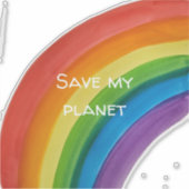 RAINBOW Sla mijn planeet (aanpasbaar) Sticker (Voorkant)