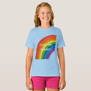 RAINBOW Sla mijn planeet (aanpasbaar) T-shirt
