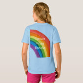 RAINBOW Sla mijn planeet (aanpasbaar) T-shirt (Achterkant volledig)