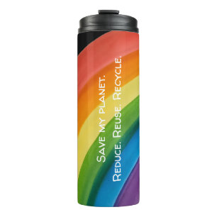 RAINBOW Sla mijn planeet (aanpasbaar) Thermosbeker