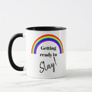 Rainbow "Slay all Day" Koffiekoffie-Mok Mok