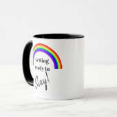 Rainbow "Slay all Day" Koffiekoffie-Mok Mok (Voorkant links)