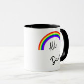 Rainbow "Slay all Day" Koffiekoffie-Mok Mok (Voorkant rechts)