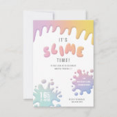 Rainbow slibparty-uitnodiging (Voorkant)