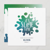 Rainbow slibparty-uitnodiging (Voorkant / Achterkant)