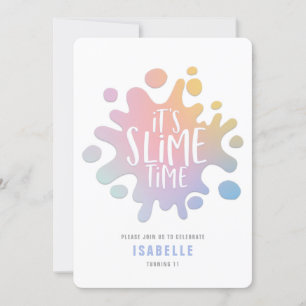 Rainbow slibparty-uitnodiging