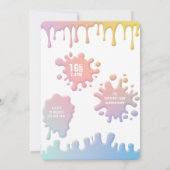 Rainbow slibparty-uitnodiging (Achterkant)