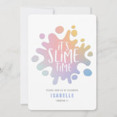 Rainbow slibparty-uitnodiging (Voorkant)