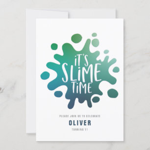 Rainbow slibparty-uitnodiging