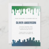 Rainbow slibparty-uitnodiging (Achterkant)