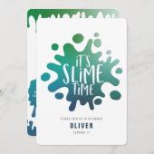 Rainbow slibparty-uitnodiging (Voorkant / Achterkant)