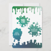 Rainbow slibparty-uitnodiging (Achterkant)