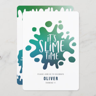 Rainbow slibparty-uitnodiging