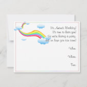 Rainbow Slide Party uitnodiging (Achterkant)