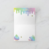 Rainbow Slime Birthday Bedankkaart (Binnen)