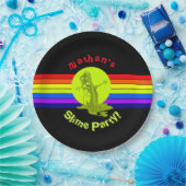 Rainbow Slime Birthday Party Papieren Bordje (Feest)