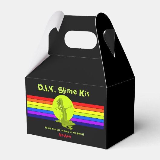 Rainbow Slime Verjaardag Slime Kit Favor Bedankdoosjes (Voorkant Zijde)