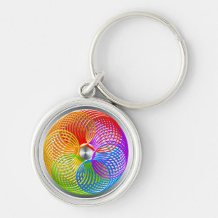 Rainbow Slinky Ring Sleutelhanger