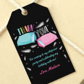 Rainbow Slumber Party Sluepover Dank u wel Cadeaulabel