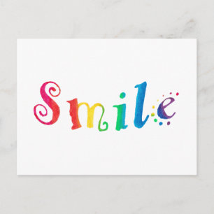 Rainbow Smile Briefkaart Happy glimlach Typography
