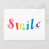 Rainbow Smile Briefkaart Happy glimlach Typography (Voorkant)