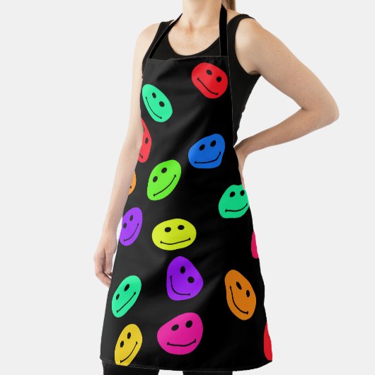 Rainbow Smile Faces Schort (Insitu)