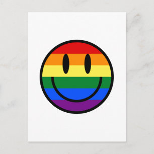 Rainbow Smiley Face Briefkaart