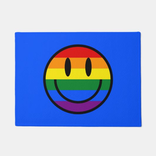 Rainbow Smiley Face Deurmat (Voorkant)