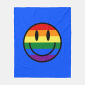 Rainbow Smiley Face Fleece Deken (Voorkant)