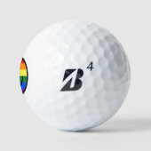 Rainbow Smiley Face Golfballen (Logo)