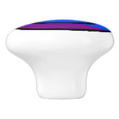 Rainbow Smiley Face Keramische Knop (Zijkant)