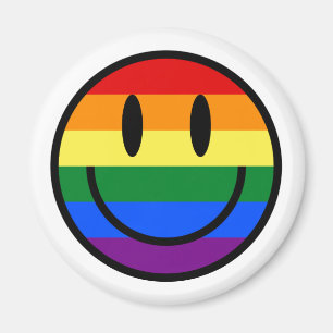 Rainbow Smiley Face Magneet