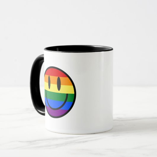 Rainbow Smiley Face Mok (Voorkant links)