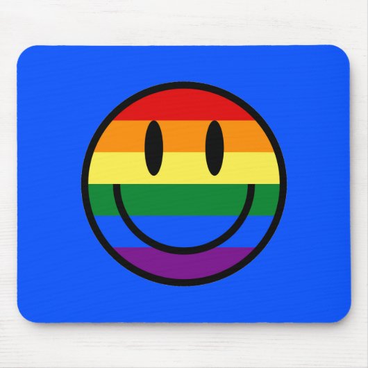Rainbow Smiley Face Muismat (Voorkant)