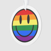 Rainbow Smiley Face Ornament (voorkant)