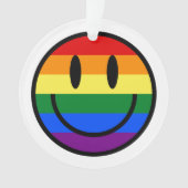 Rainbow Smiley Face Ornament (voorkant)